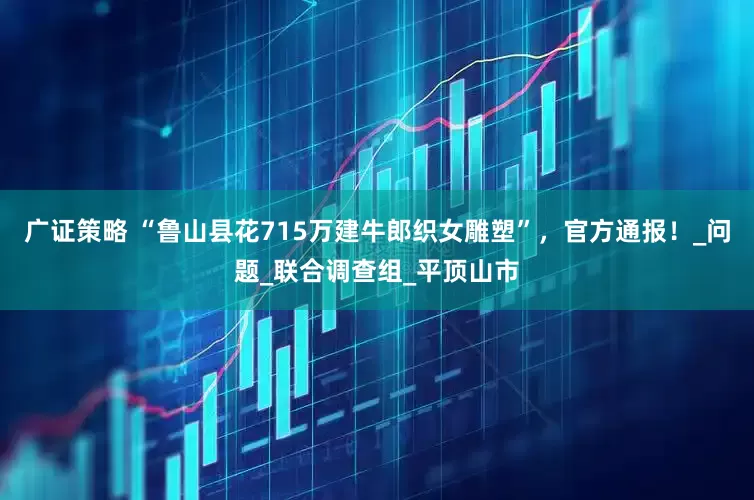 广证策略 “鲁山县花715万建牛郎织女雕塑”，官方通报！_问题_联合调查组_平顶山市
