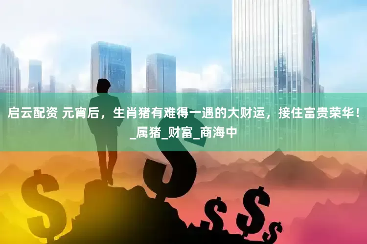 启云配资 元宵后，生肖猪有难得一遇的大财运，接住富贵荣华！_属猪_财富_商海中